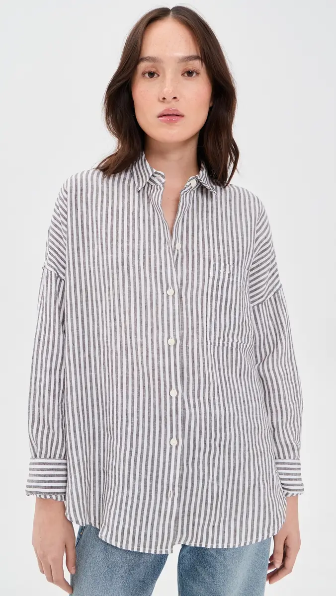 Alex Mill Jo Linen Shirt In Havana Stripe | Thumbnail 2 Alex Mill Jo Linen Shirt In Havana Stripe | Thumbnail 2