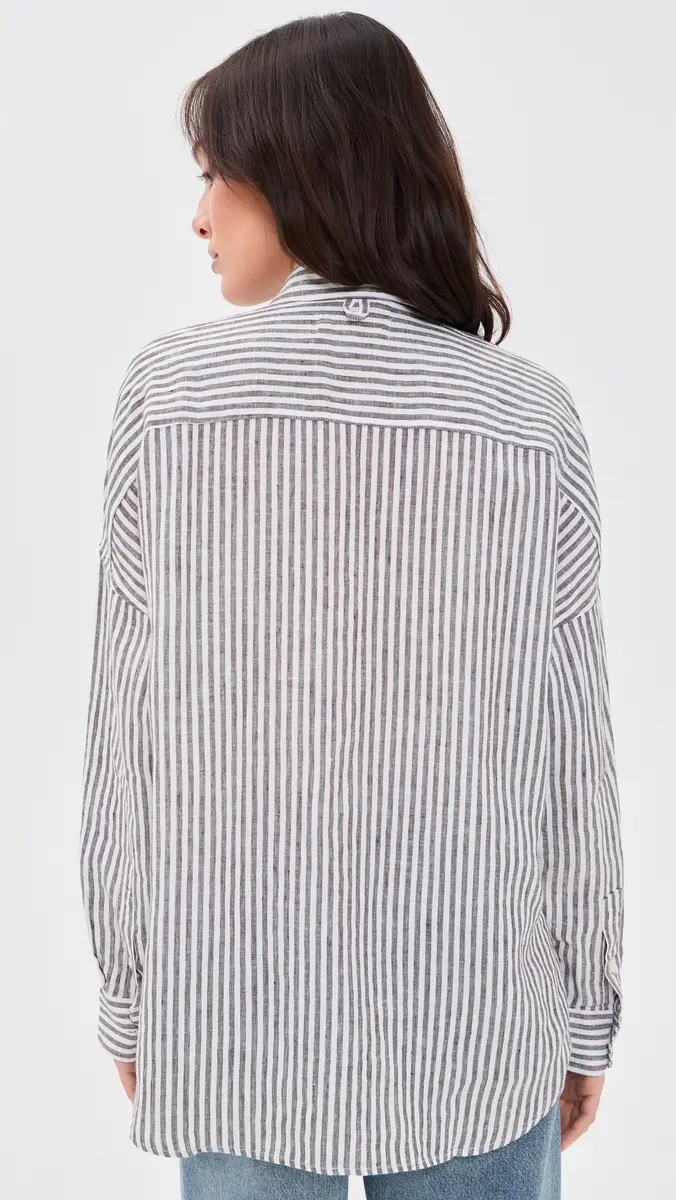 Alex Mill Jo Linen Shirt In Havana Stripe | Thumbnail 3 Alex Mill Jo Linen Shirt In Havana Stripe | Thumbnail 3