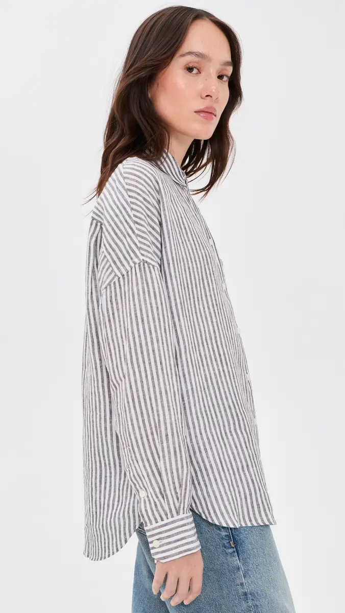 Alex Mill Jo Linen Shirt In Havana Stripe | Thumbnail 4 Alex Mill Jo Linen Shirt In Havana Stripe | Thumbnail 4