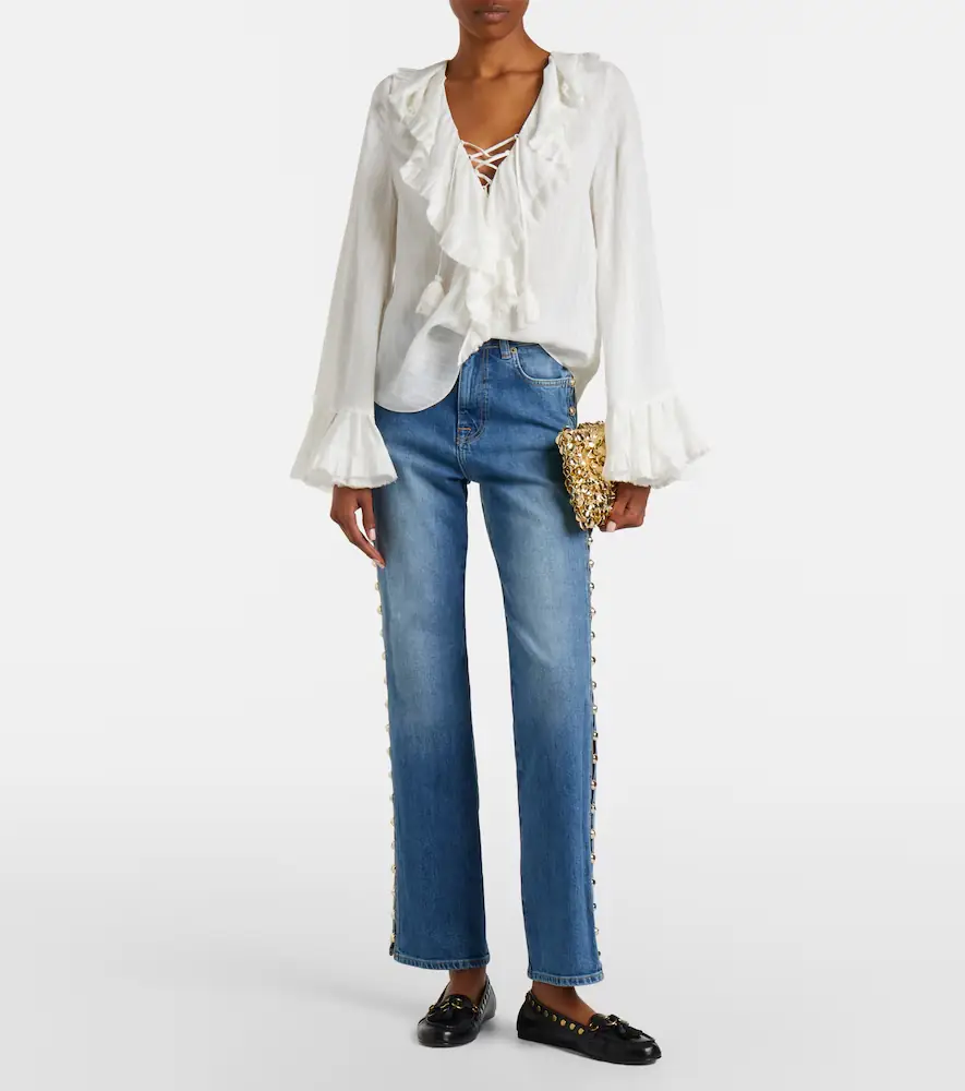Simkhai Amelia studded straight jeans | Thumbnail 2 Simkhai Amelia studded straight jeans | Thumbnail 2