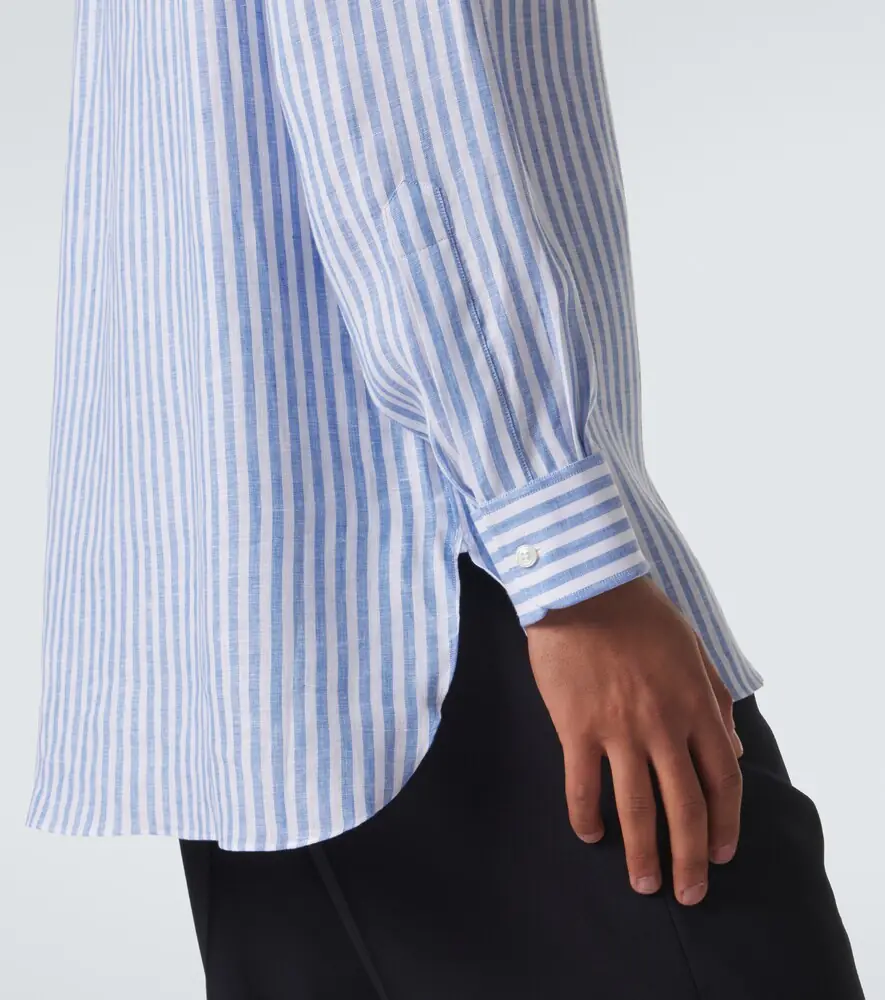 Charvet Striped linen shirt | Thumbnail 7 Charvet Striped linen shirt | Thumbnail 7