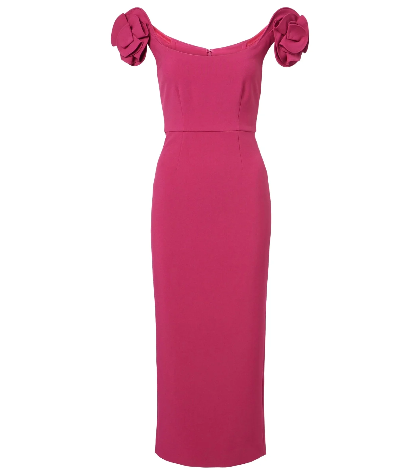 Roland Mouret Floral-appliqué bustier dress