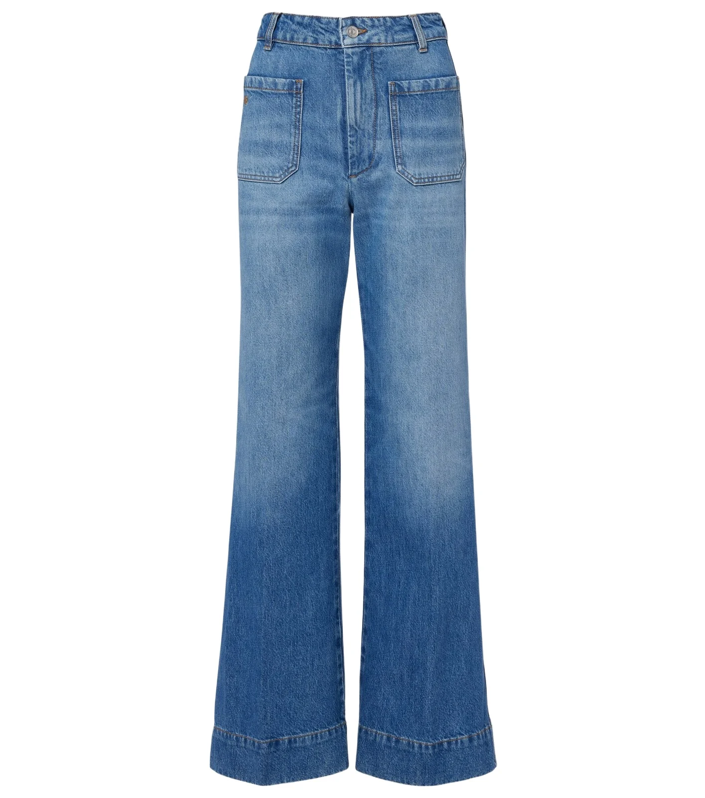 Alina faded wide-leg jeans