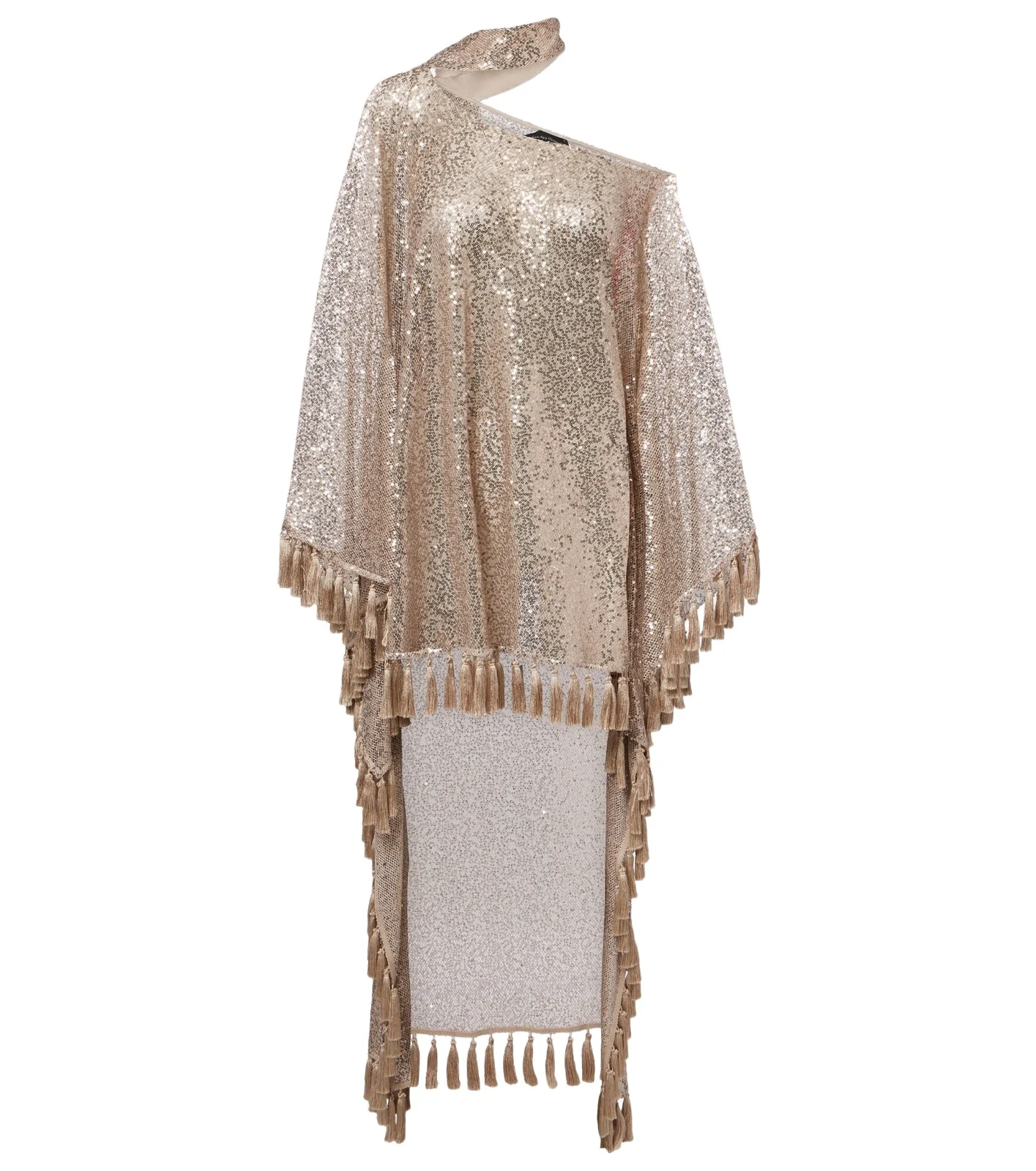 Trebbia asymmetric sequined mesh kaftan Trebbia asymmetric sequined mesh kaftan