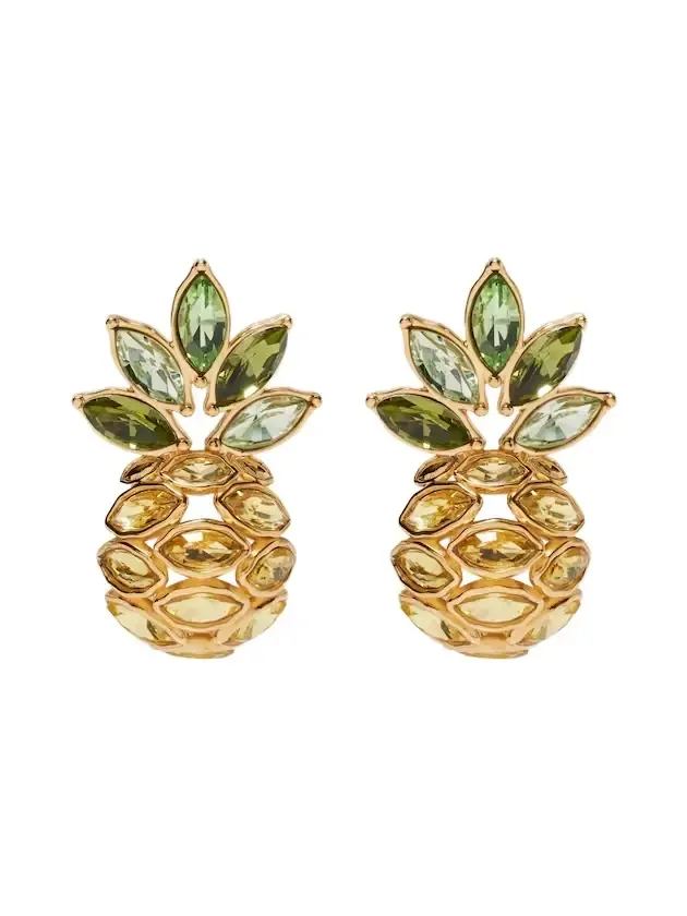 Pineapple embellished earrings