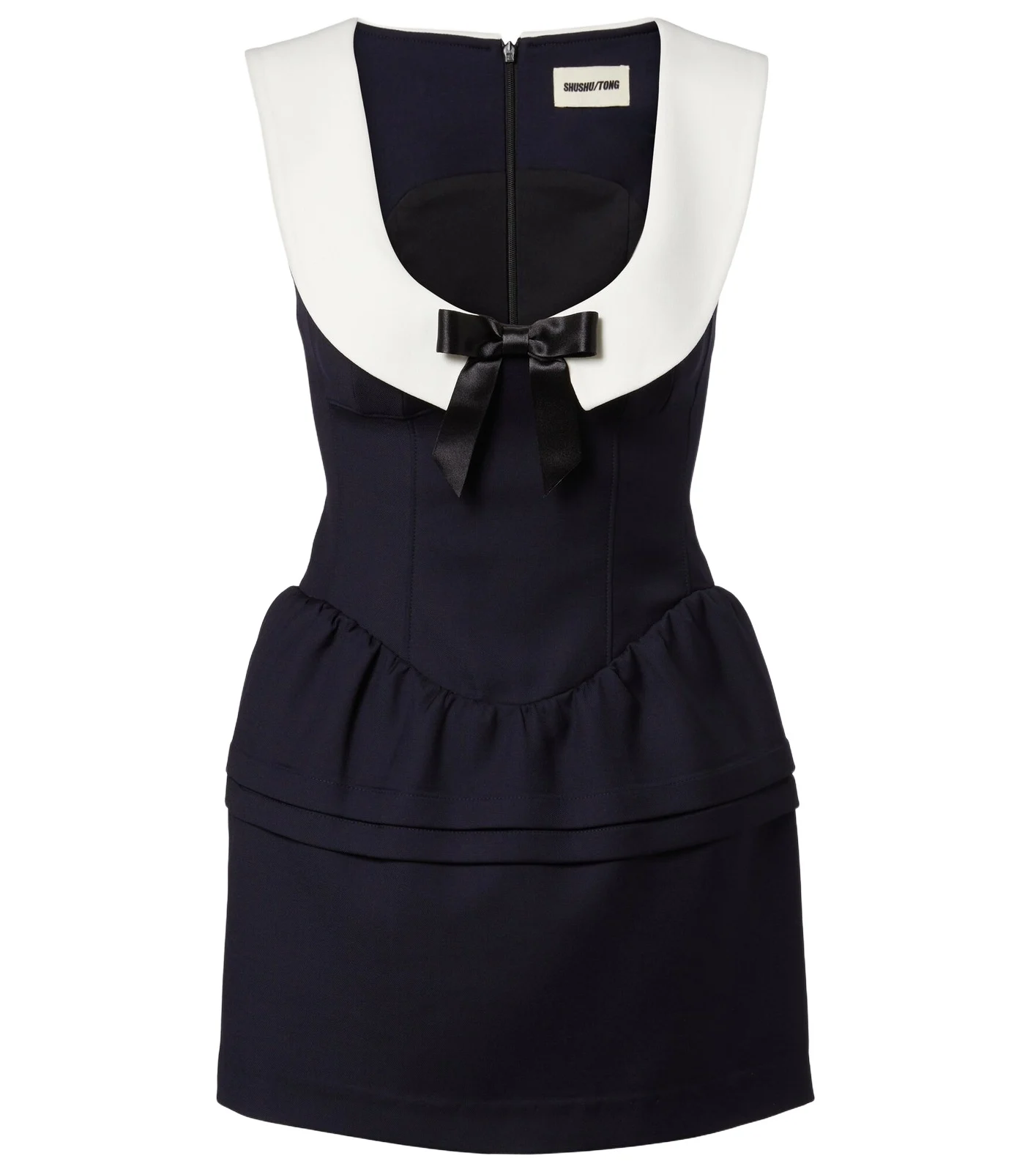 Bow-detail wool minidress Bow-detail wool minidress
