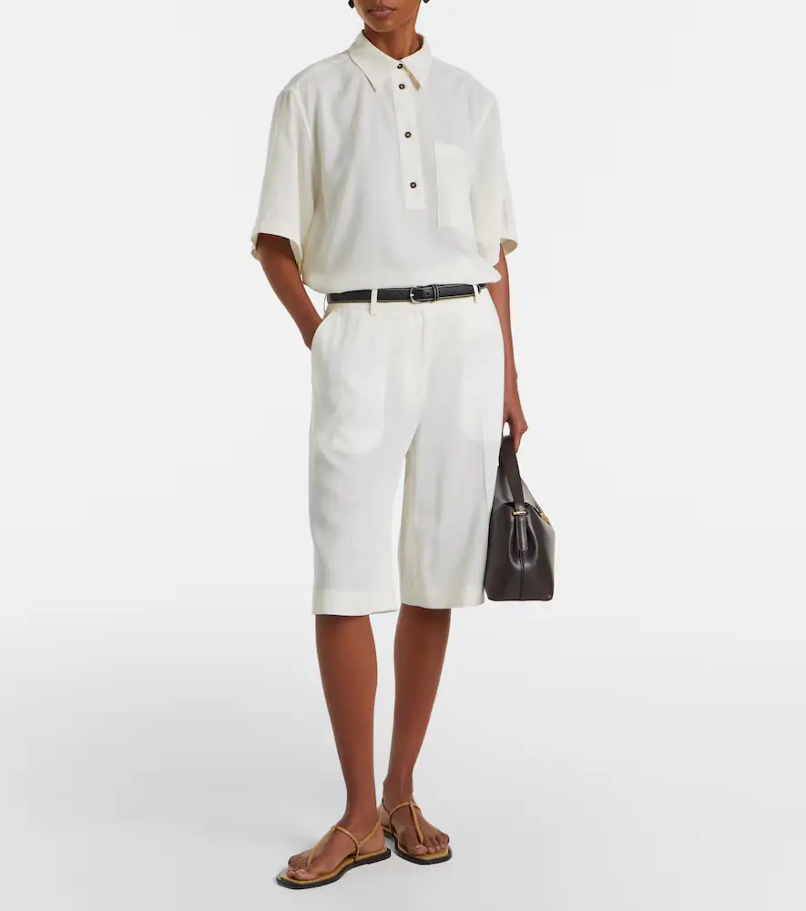 TOTEME Semi-sheer Bermuda shorts | Thumbnail 2 TOTEME Semi-sheer Bermuda shorts | Thumbnail 2