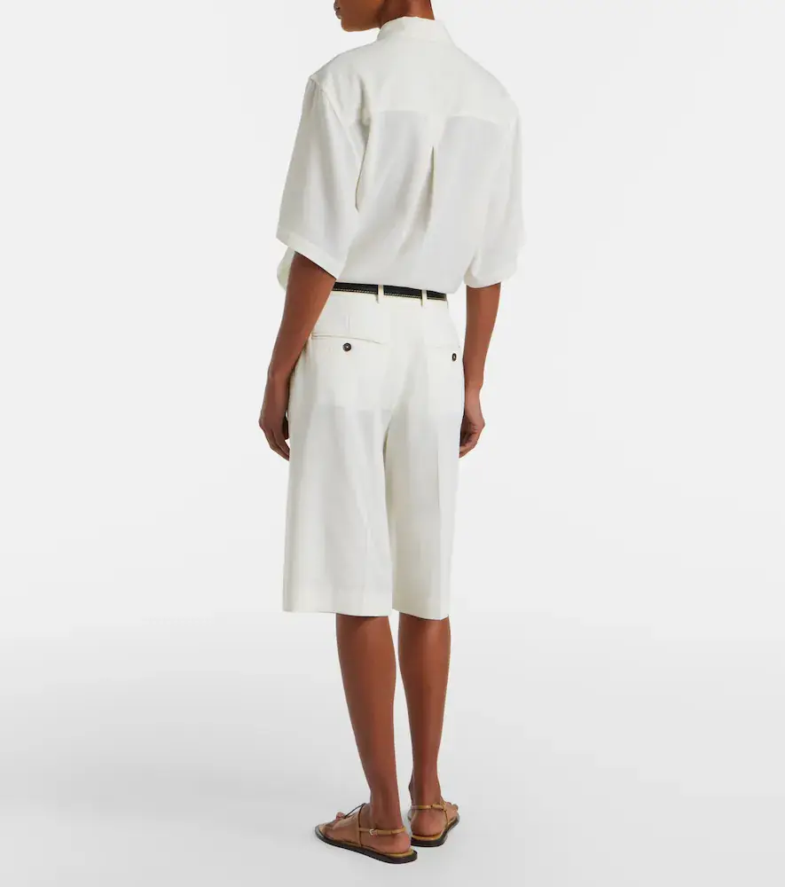 TOTEME Semi-sheer Bermuda shorts | Thumbnail 4 TOTEME Semi-sheer Bermuda shorts | Thumbnail 4