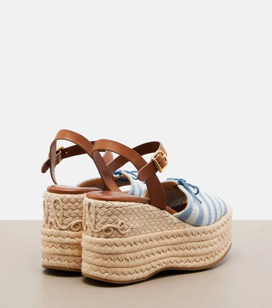 Chloe Chloé Isla striped canvas espadrille wedges | Thumbnail 2 Chloe Chloé Isla striped canvas espadrille wedges | Thumbnail 2