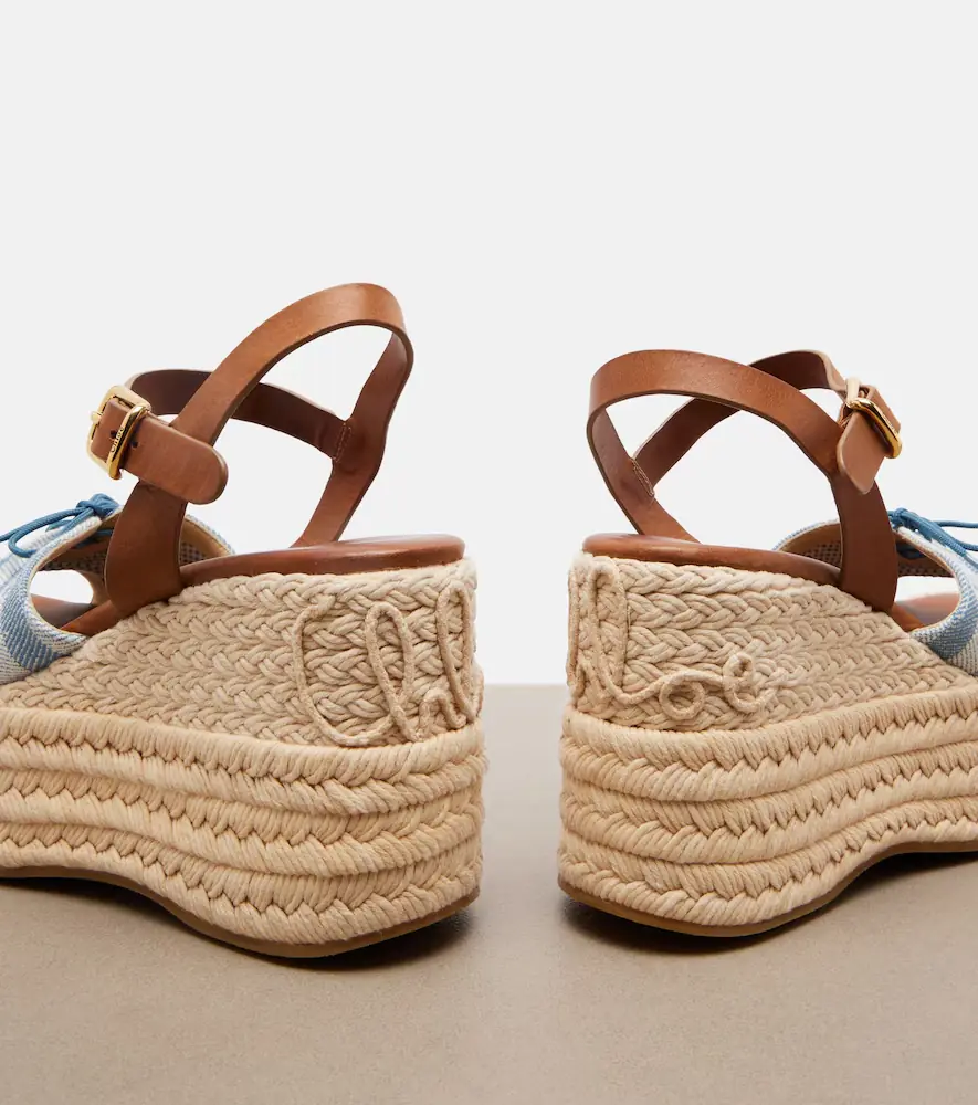 Chloe Chloé Isla striped canvas espadrille wedges | Thumbnail 4 Chloe Chloé Isla striped canvas espadrille wedges | Thumbnail 4