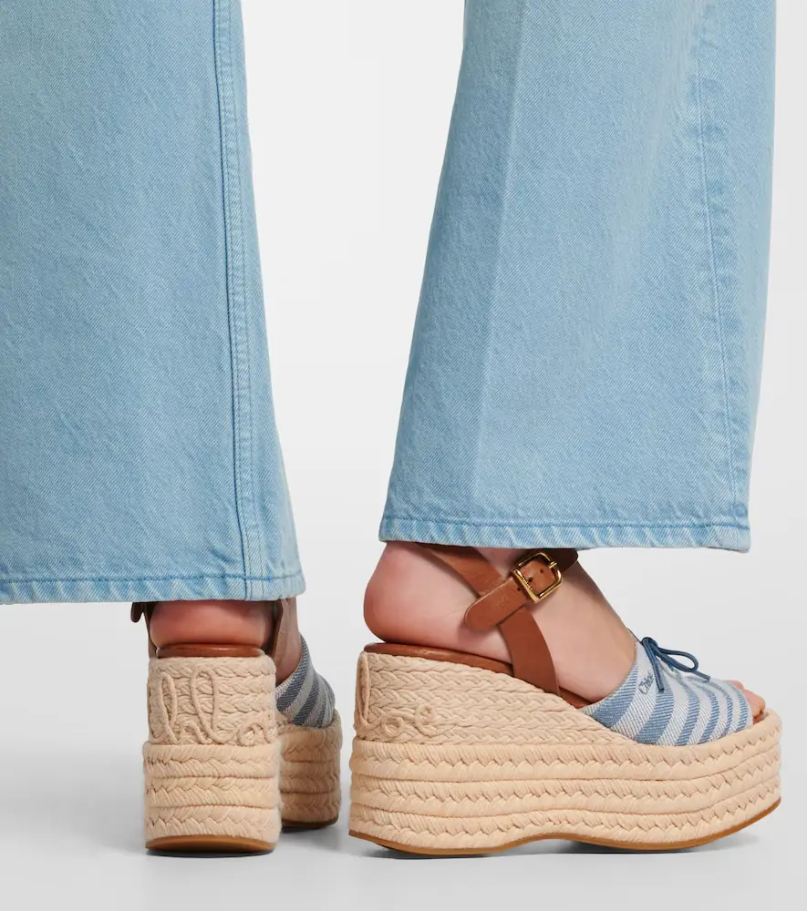 Chloe Chloé Isla striped canvas espadrille wedges | Thumbnail 6 Chloe Chloé Isla striped canvas espadrille wedges | Thumbnail 6