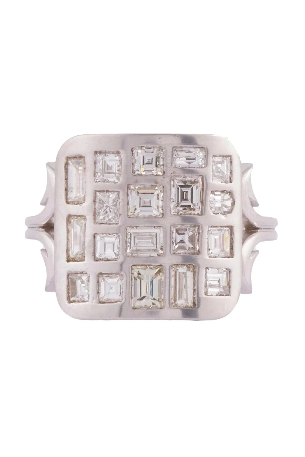 Diamond Baguette Small Ten Table Ring Diamond Baguette Small Ten Table Ring