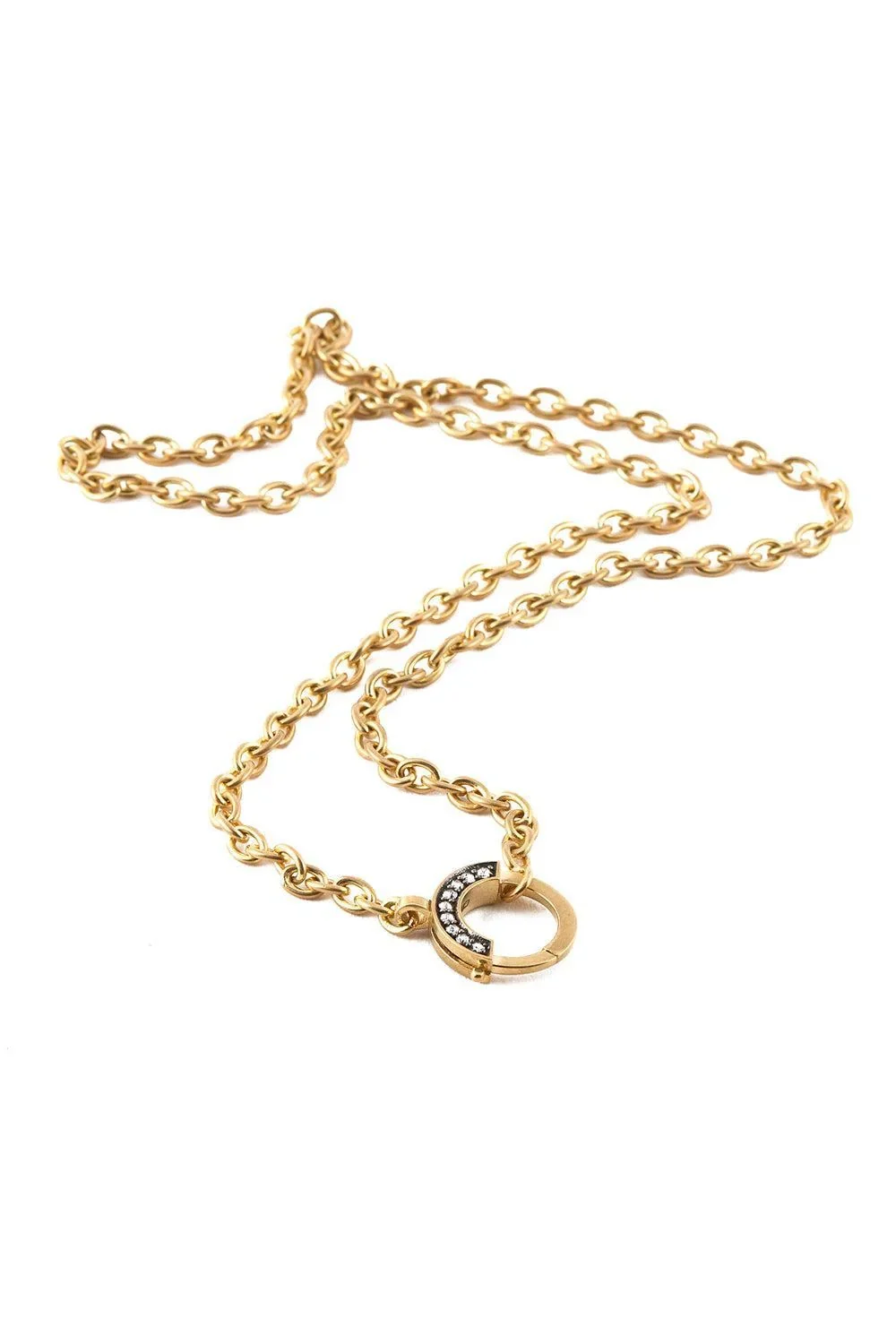 Diamond Rose Cut Moon Chain Necklace Diamond Rose Cut Moon Chain Necklace