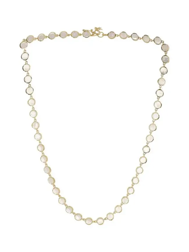 Rainbow Moonstone Classic Link Necklace