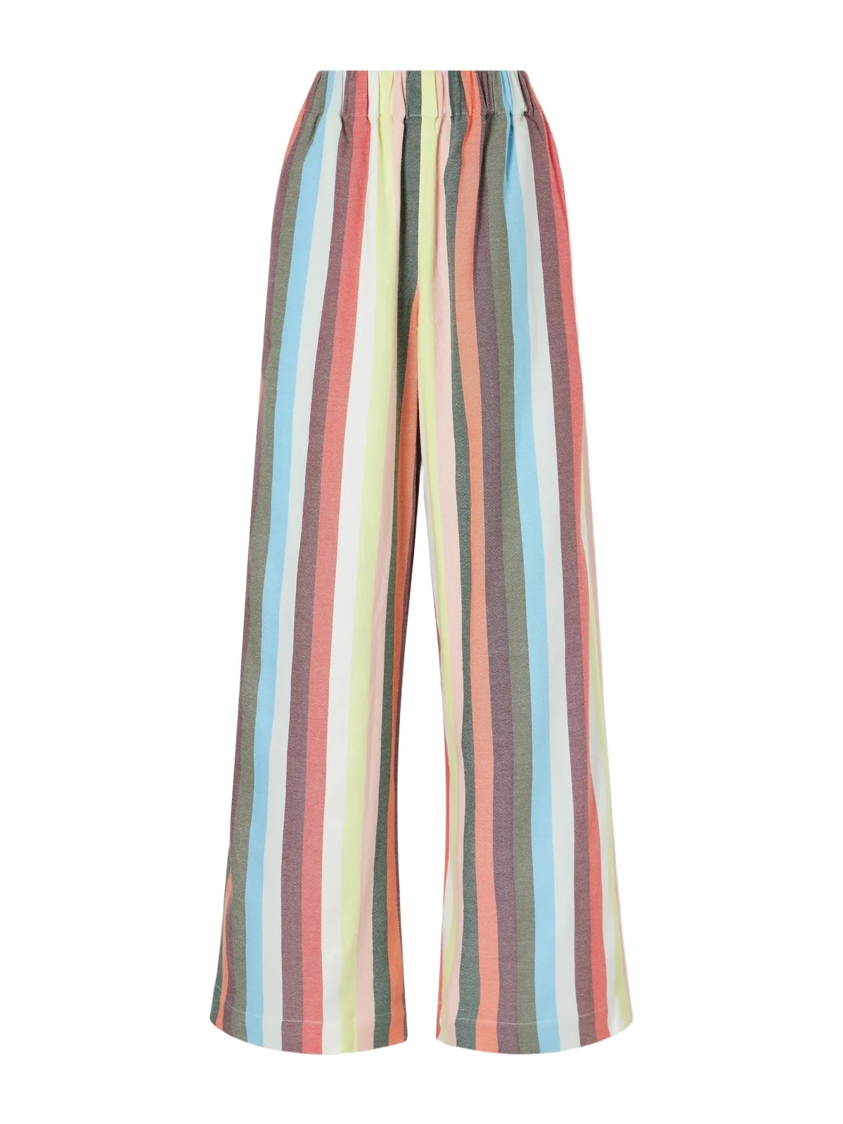 The Palazzo Striped Cotton Wide-leg Pants The Palazzo Striped Cotton Wide-leg Pants