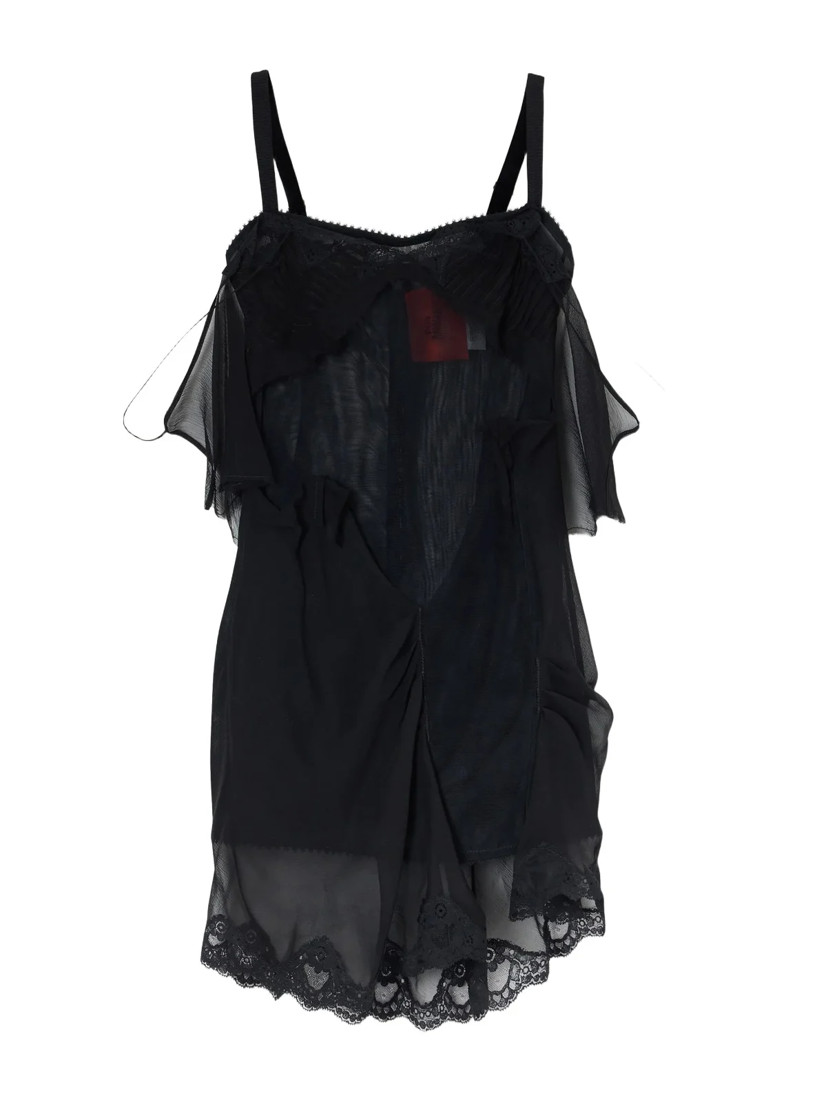 Dilara Findikoglu Cold Morning Lace-trimmed Sheer Tulle Mini Dress
