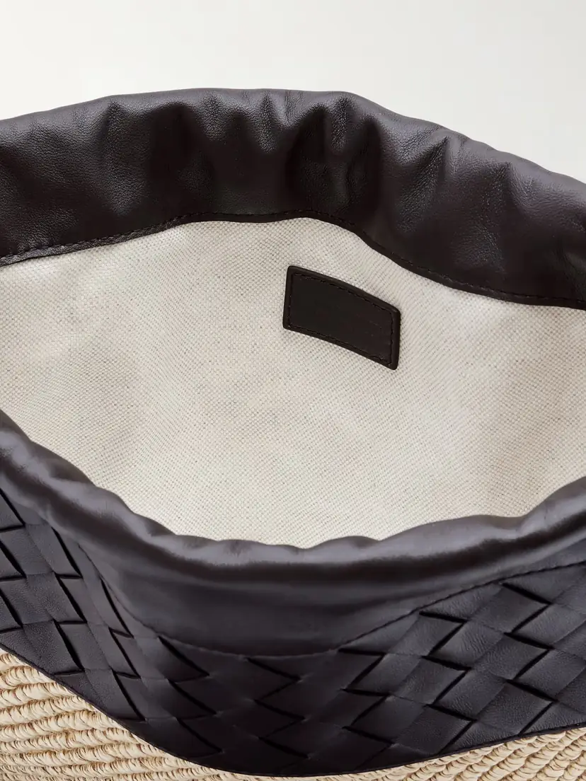 Bottega Veneta Dustbag Medium Intrecciato Leather And Raffia Clutch | Thumbnail 6 Bottega Veneta Dustbag Medium Intrecciato Leather And Raffia Clutch | Thumbnail 6