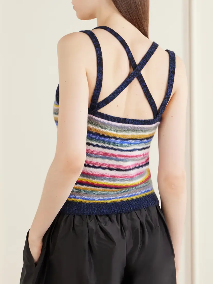 Suzie Kondi Toula Striped Cashmere Tank Top | Thumbnail 3 Suzie Kondi Toula Striped Cashmere Tank Top | Thumbnail 3