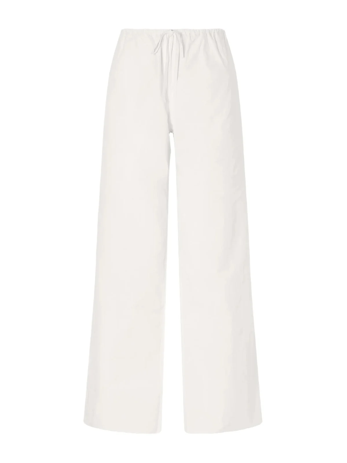 Drawcord Cotton Straight-leg Pants Drawcord Cotton Straight-leg Pants