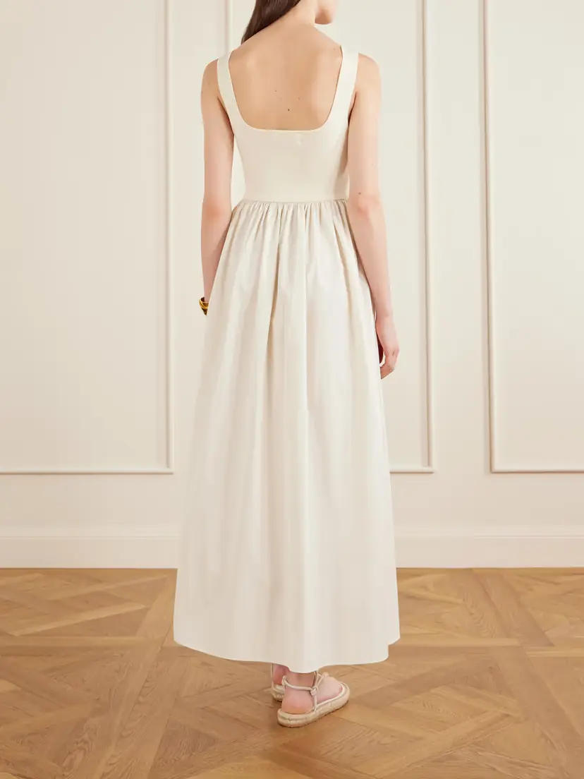 Matteau Cotton-poplin And Stretch-knit Maxi Dress | Thumbnail 3 Matteau Cotton-poplin And Stretch-knit Maxi Dress | Thumbnail 3