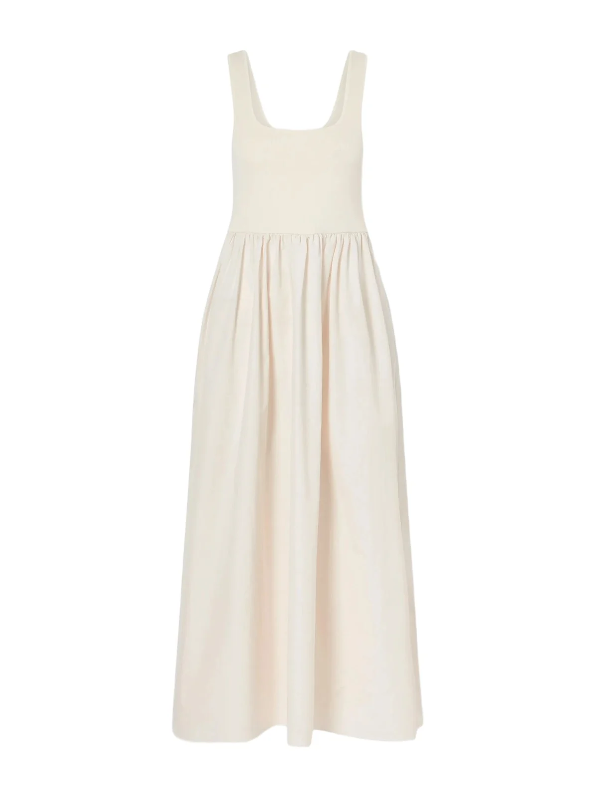 Cotton-poplin And Stretch-knit Maxi Dress Cotton-poplin And Stretch-knit Maxi Dress