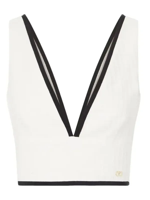 Canestrello Cropped Cotton-tweed Top