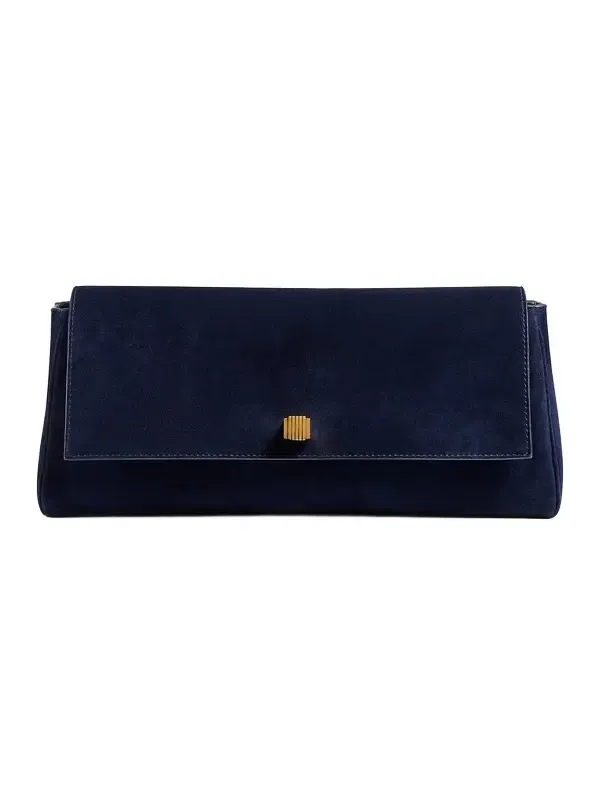Audrey Clutch In Midnight Suede Audrey Clutch In Midnight Suede