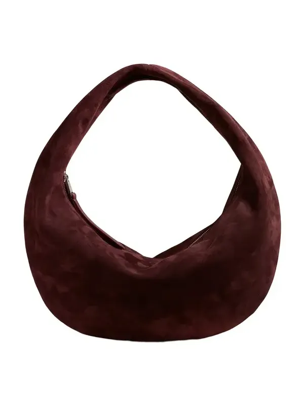 Medium Olivia Hobo In Rouge Noir Suede