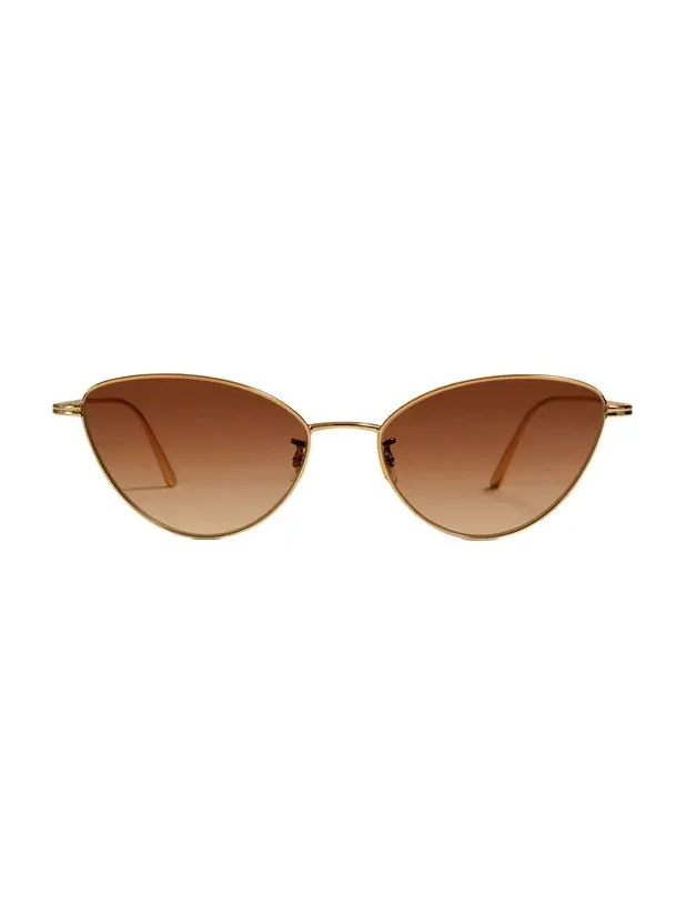 Khaite X Oliver Peoples 1998C In Gold And Dark Brown Khaite X Oliver Peoples 1998C In Gold And Dark Brown
