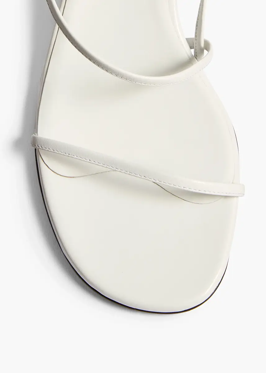Khaite Loop Kitten Heel Sandal In Chalk Leather | Thumbnail 3 Khaite Loop Kitten Heel Sandal In Chalk Leather | Thumbnail 3