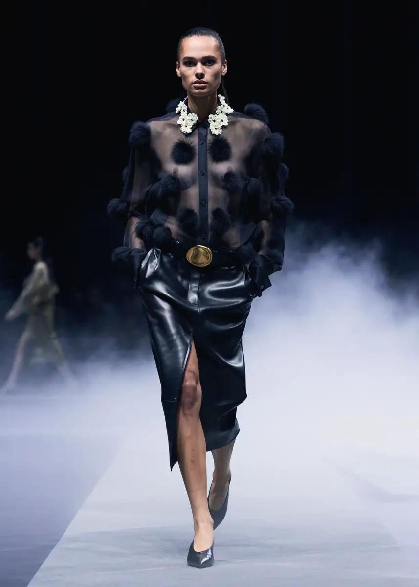 Khaite Naomi Top In Black With Fur Dot Embroidery | Thumbnail 7 Khaite Naomi Top In Black With Fur Dot Embroidery | Thumbnail 7