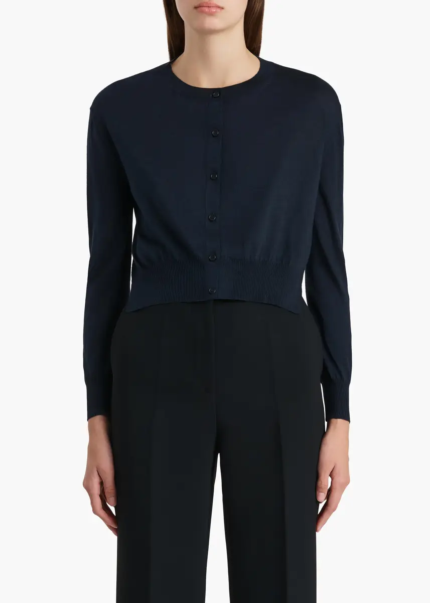 Khaite Nadyne Cardigan In Midnight | Thumbnail 3 Khaite Nadyne Cardigan In Midnight | Thumbnail 3