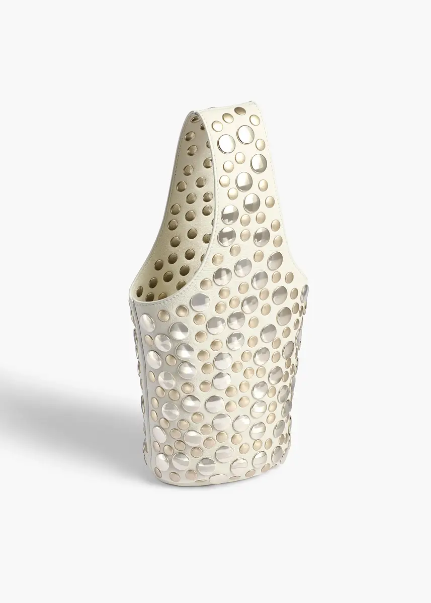 Khaite Livia Bag In Optic White Leather With Silver Studs | Thumbnail 2 Khaite Livia Bag In Optic White Leather With Silver Studs | Thumbnail 2