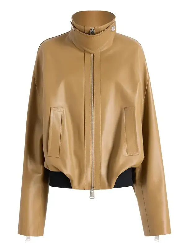 Hamett Jacket In Gold Ochre Leather Hamett Jacket In Gold Ochre Leather