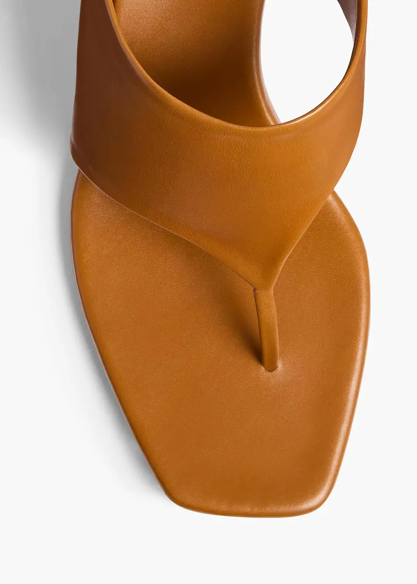 Khaite Marlow Mule In Cuoio Glazed Leather | Thumbnail 3 Khaite Marlow Mule In Cuoio Glazed Leather | Thumbnail 3