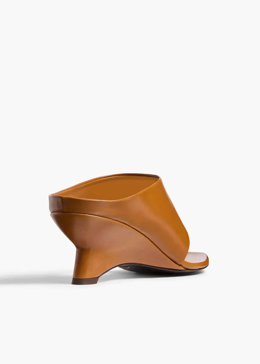 Khaite Marlow Mule In Cuoio Glazed Leather | Thumbnail 4 Khaite Marlow Mule In Cuoio Glazed Leather | Thumbnail 4