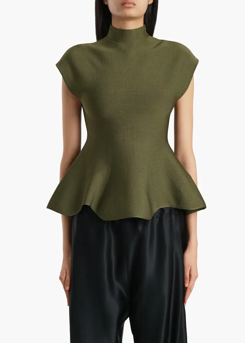 Khaite Andra Top In Olive | Thumbnail 3 Khaite Andra Top In Olive | Thumbnail 3
