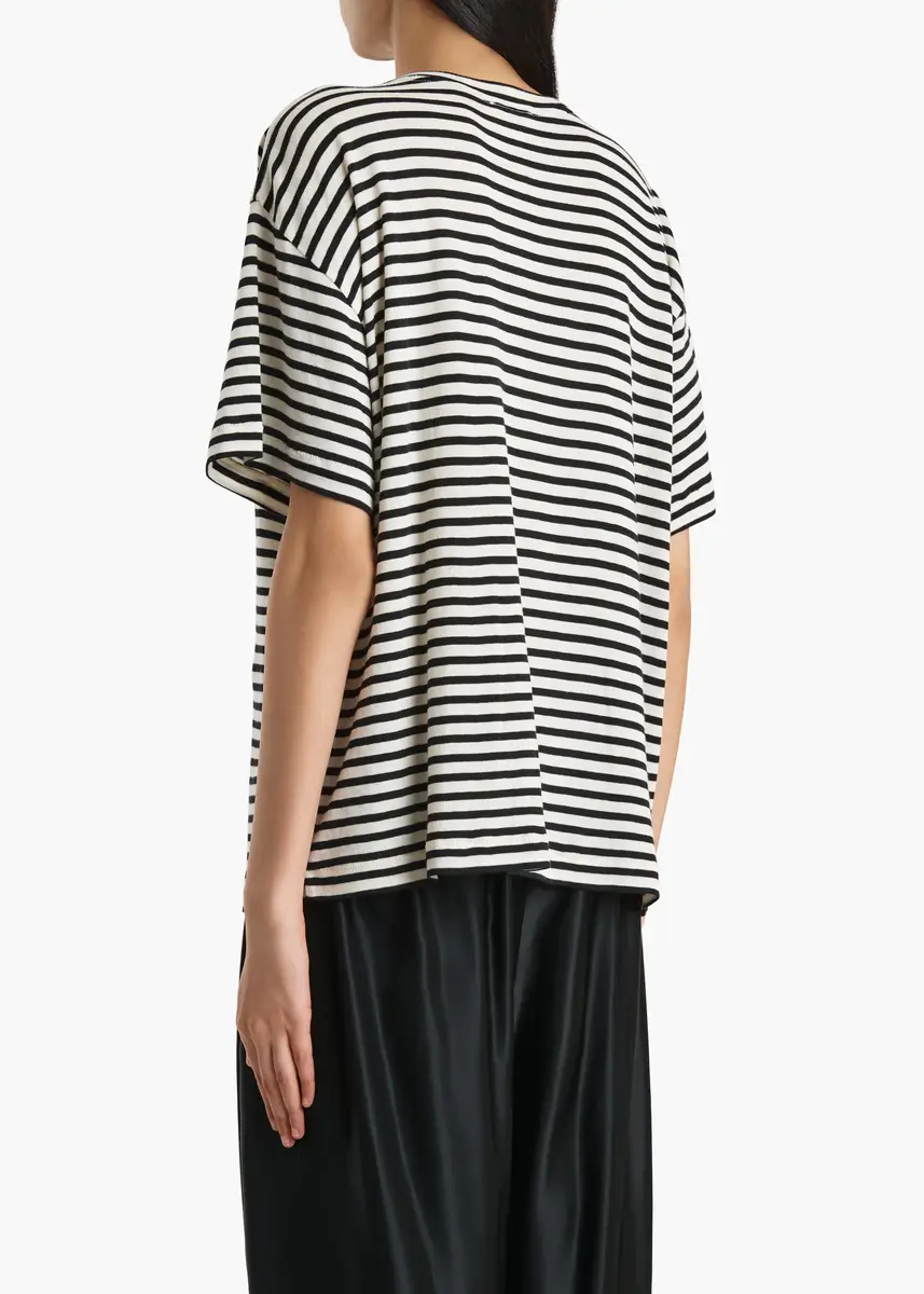 Khaite Linda T-Shirt In Black And Off White | Thumbnail 4 Khaite Linda T-Shirt In Black And Off White | Thumbnail 4