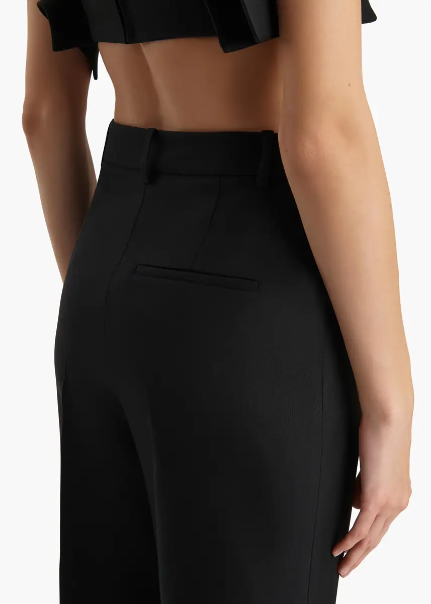 Khaite Rae Pant In Black Wool Silk | Thumbnail 6