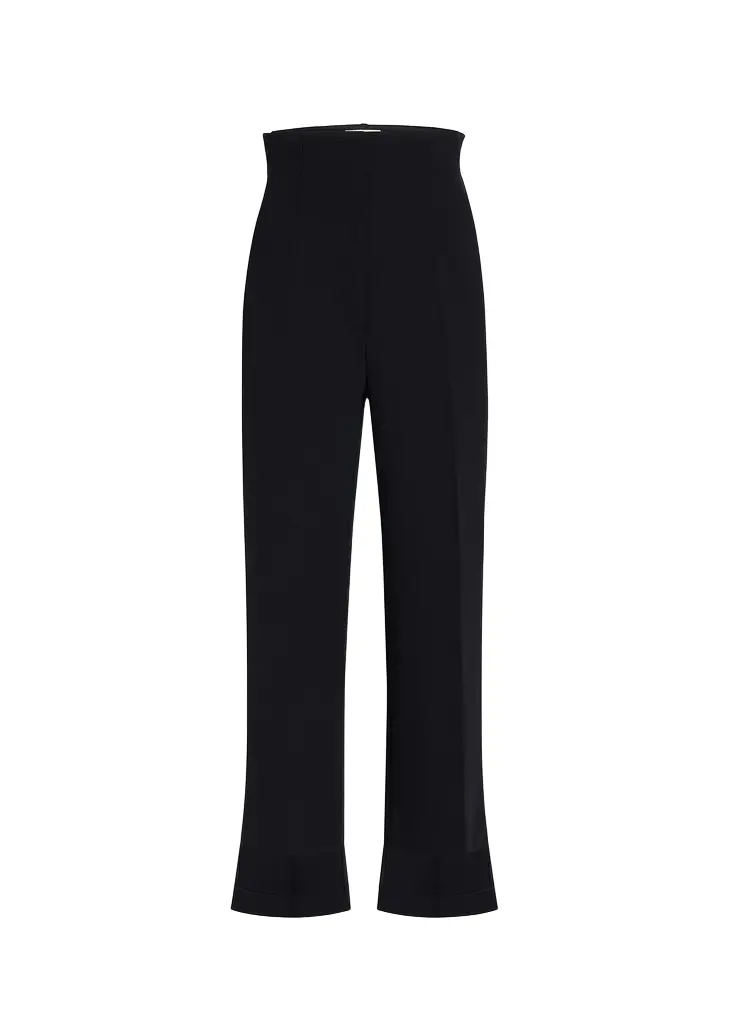 Khaite Rae Pant In Black Wool Silk | Image 1 Khaite Rae Pant In Black Wool Silk | Image 1