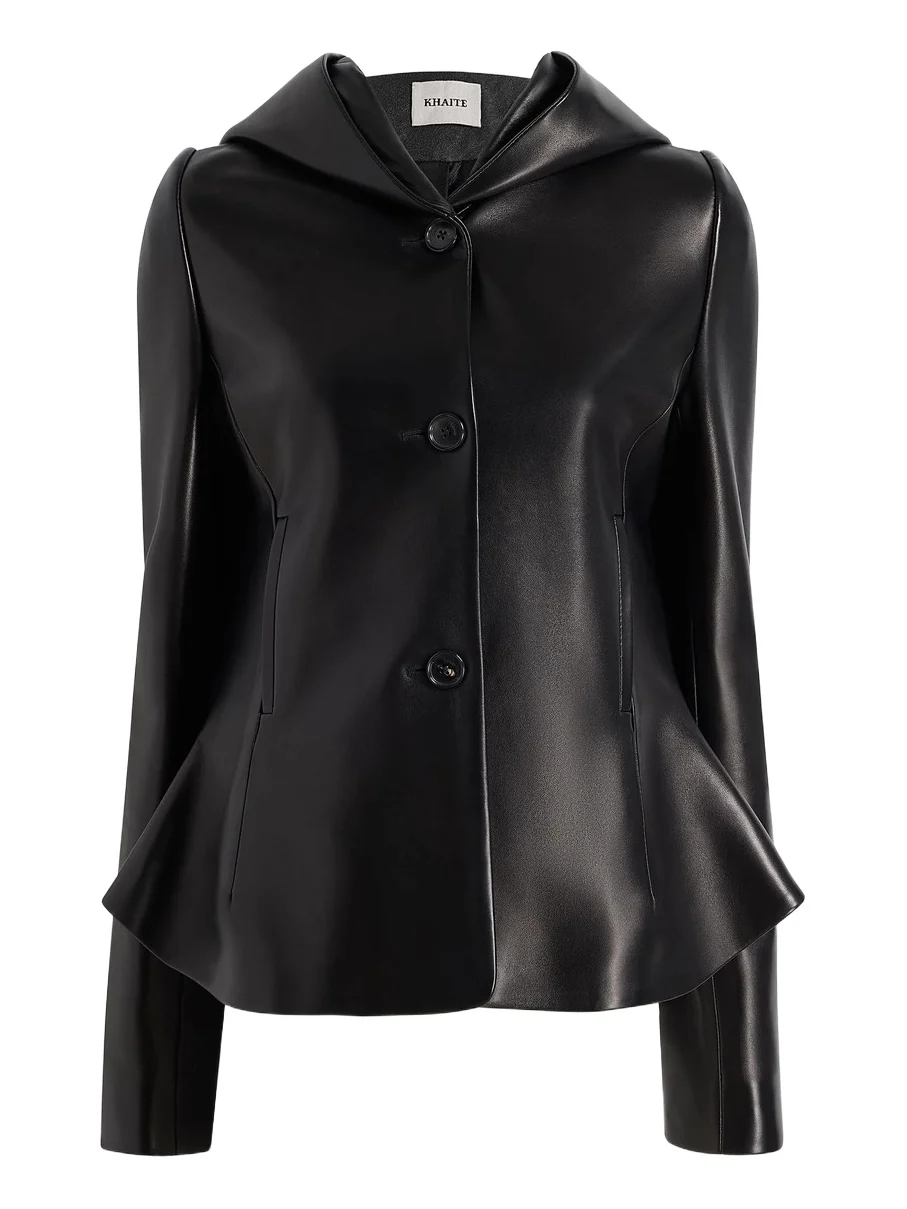 Khaite June Jacket In Black Leather