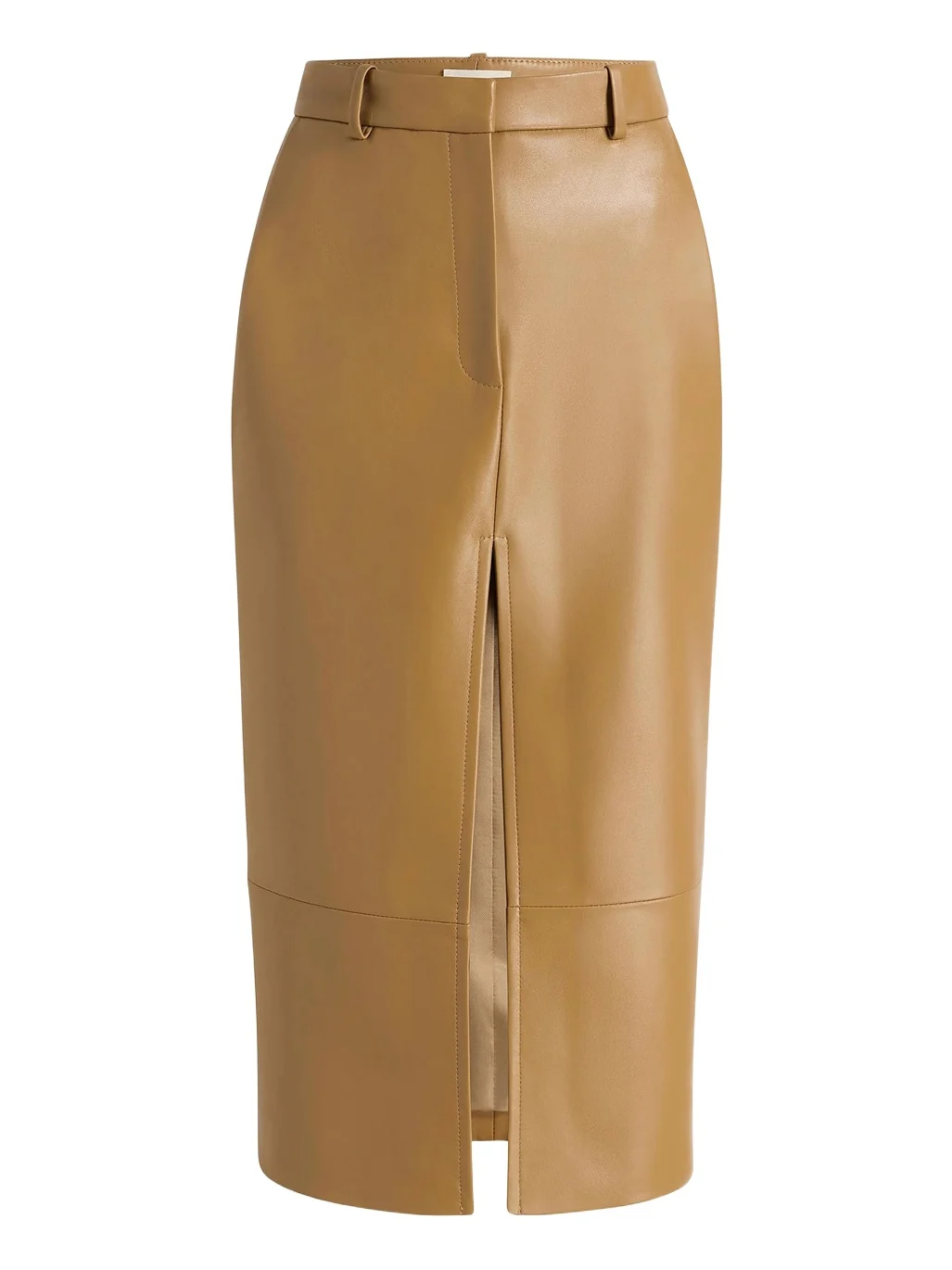 Khaite Anden Skirt In Golden Ochre Leather