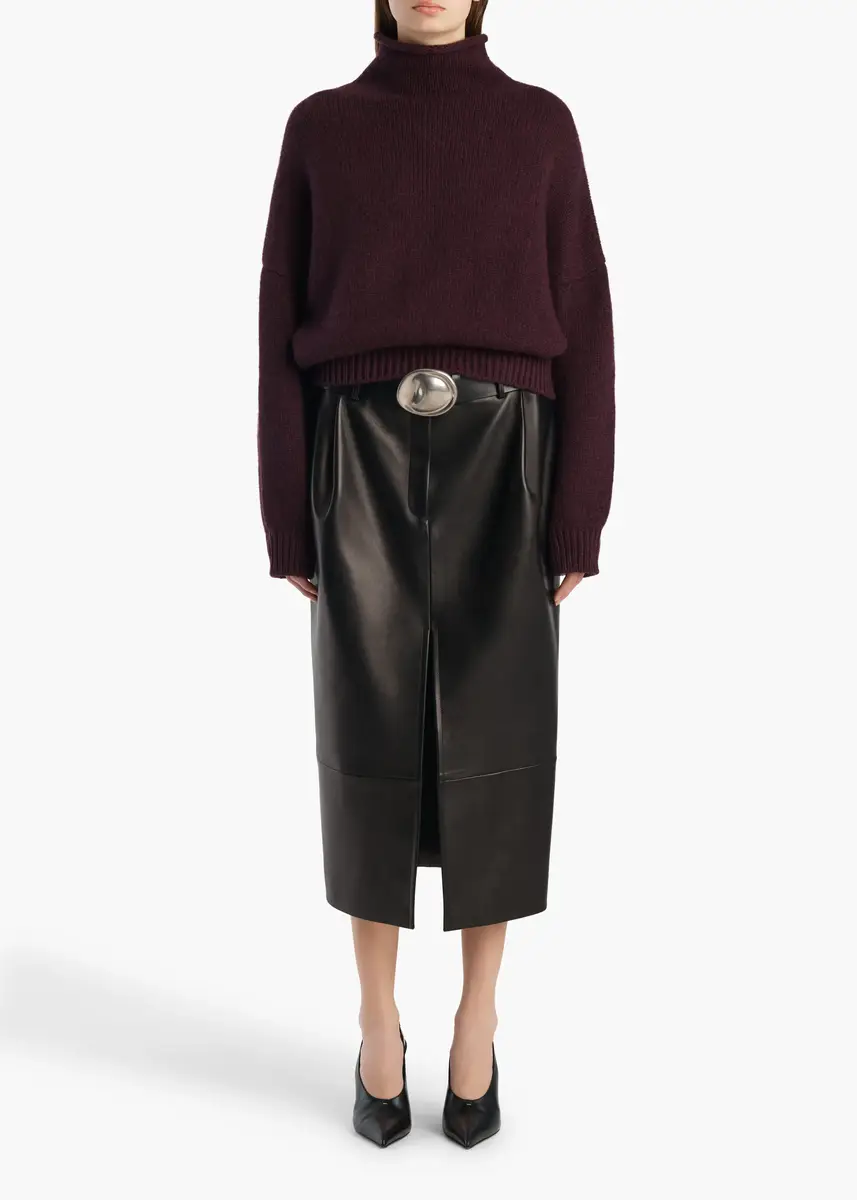 Khaite Juniper Sweater In Plum | Thumbnail 2 Khaite Juniper Sweater In Plum | Thumbnail 2