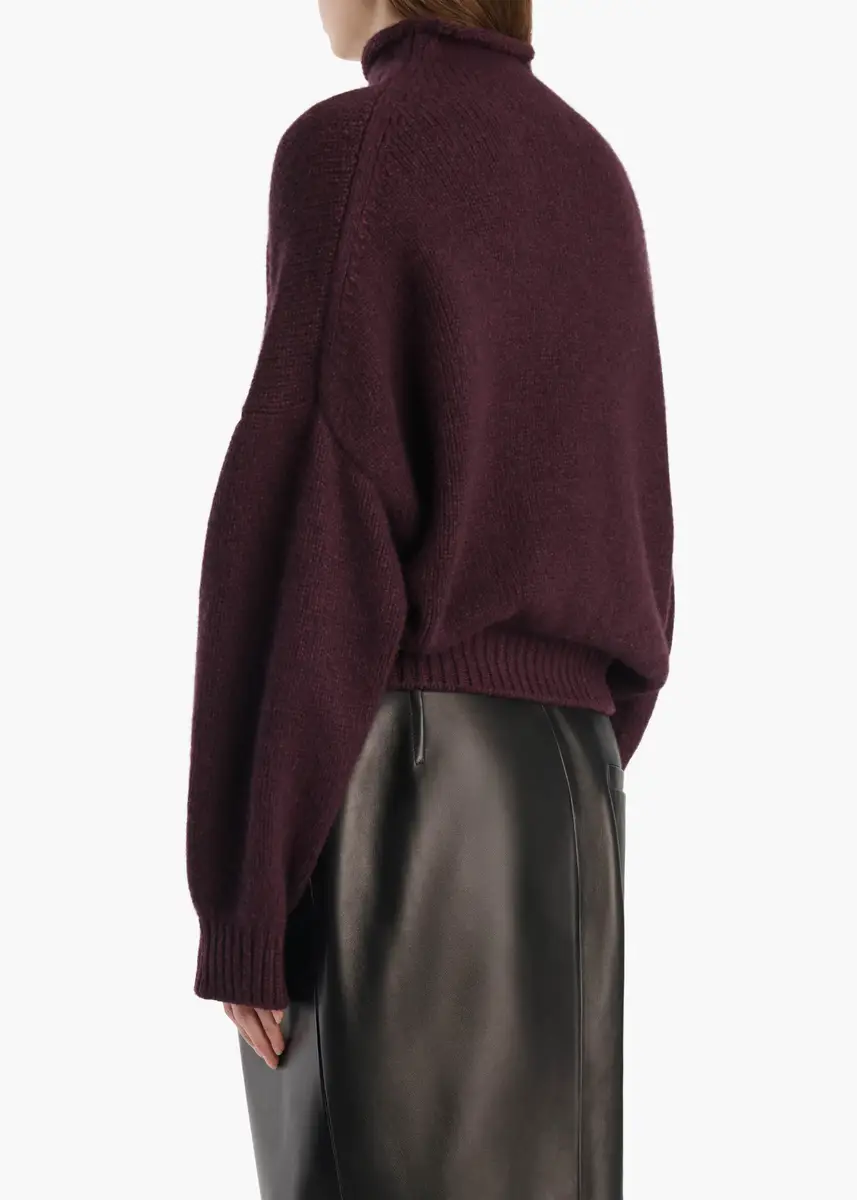 Khaite Juniper Sweater In Plum | Thumbnail 4 Khaite Juniper Sweater In Plum | Thumbnail 4