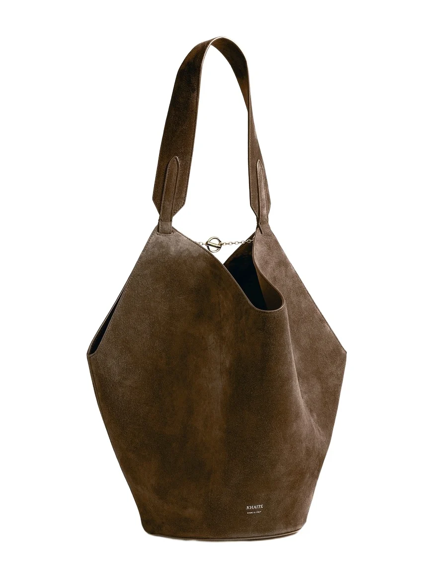 Small Lotus Tote In Cedar Suede