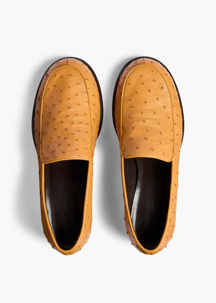 Khaite Miles Loafer In Chestnut Ostrich | Thumbnail 3 Khaite Miles Loafer In Chestnut Ostrich | Thumbnail 3