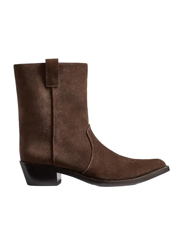 Clive Ankle Boot In Ebano Suede