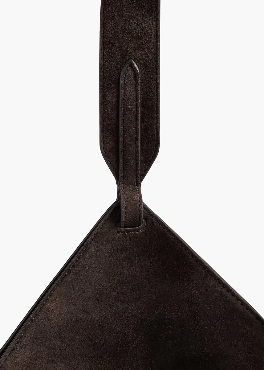 Khaite Mini Lotus Tote In Dark Brown Suede | Thumbnail 4 Khaite Mini Lotus Tote In Dark Brown Suede | Thumbnail 4