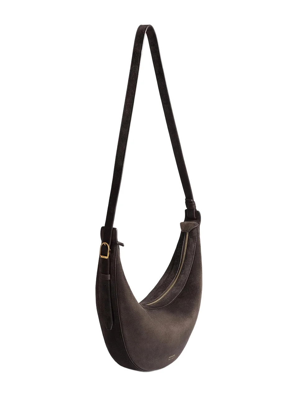 Small Augustina Crossbody Bag In Dark Brown Suede Small Augustina Crossbody Bag In Dark Brown Suede
