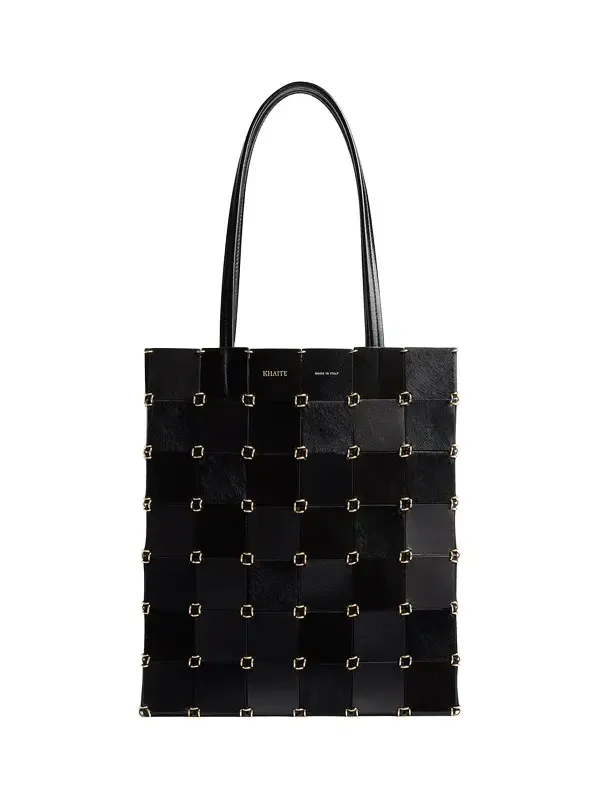 Small Emma Tote In Black Haircalf Multi Leather